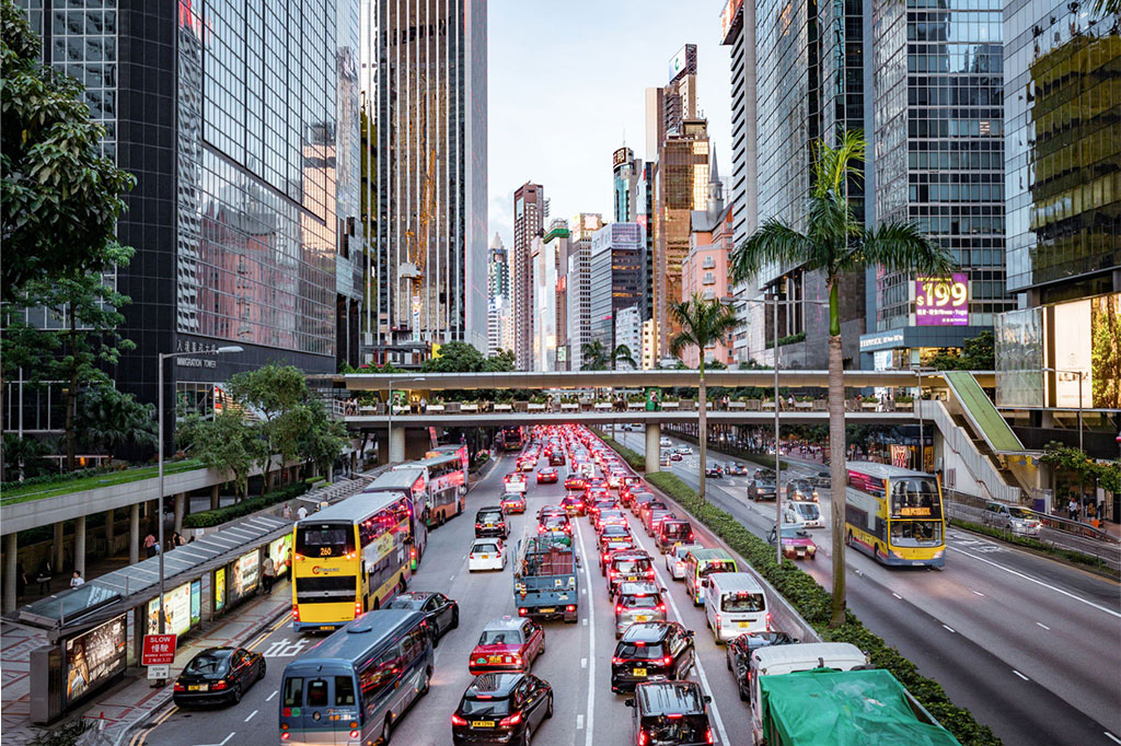 hong kong traffic jam